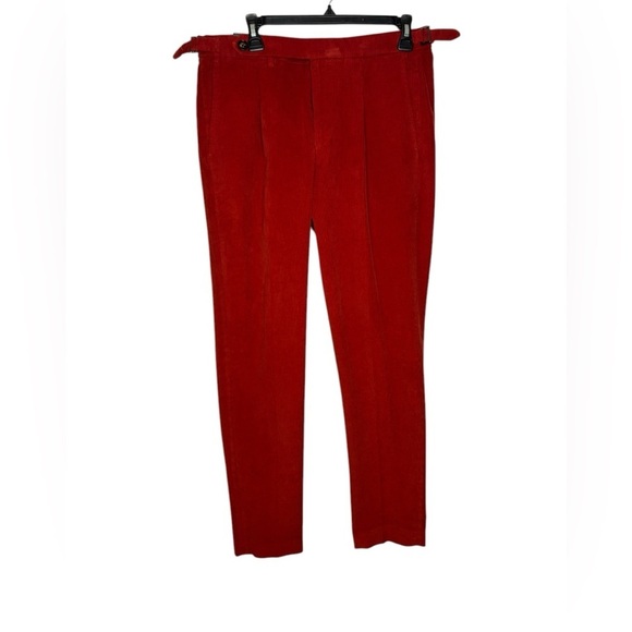 NWT Murano Ancient Renaissance Collection Lucas Pleated Corduroy Red 31x32 - Picture 2 of 14